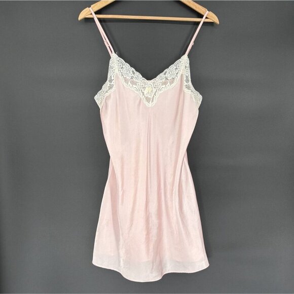 Morgan Taylor Other - Morgan Taylor Intimates Women's Lace Trim Chemise Nightgown M Petal Pink